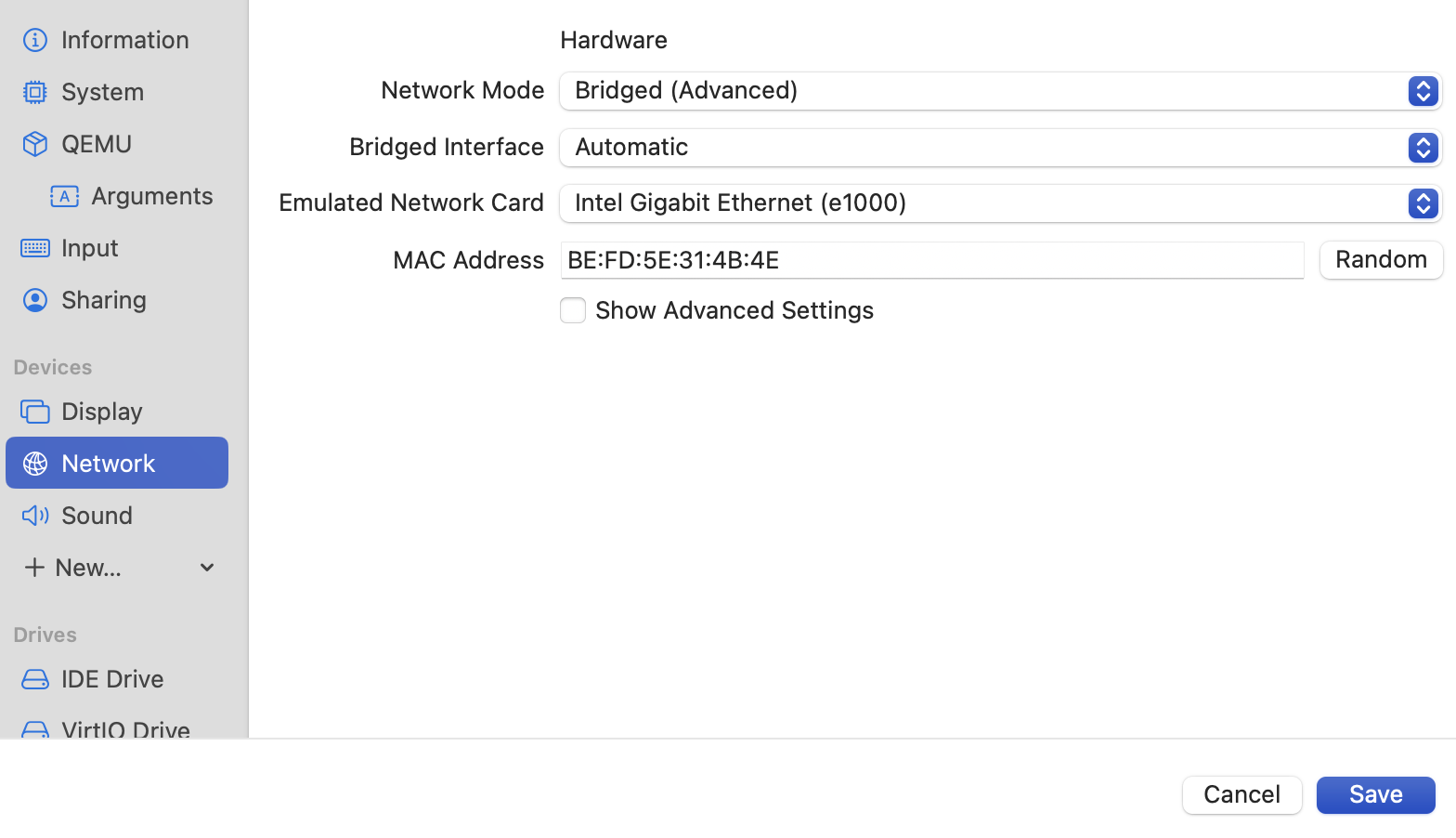 UTM Network Tab